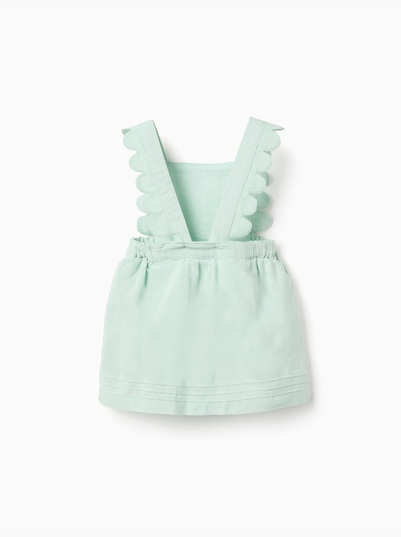 Vestido pichi fabricado en algodón y lino Verde claro - Kiabi