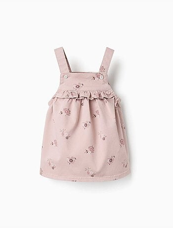 Vestido pichi sarga con estampado floral