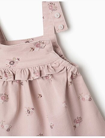 Vestido pichi sarga con estampado floral