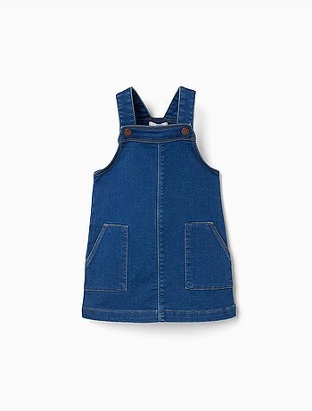 Vestido pichi vaquero con bolsillos frontales