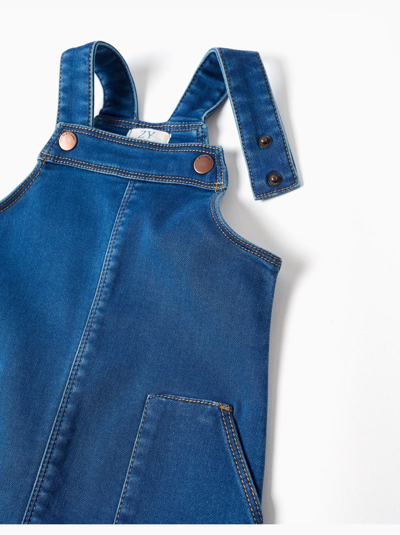 Vestido pichi vaquero con bolsillos frontales Azul Azul - Kiabi