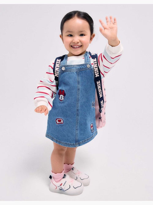 Vestido pichi vaquero con bordado de minnie - Kiabi Vestido pichi vaquero con bordado de minnie - Kiabi