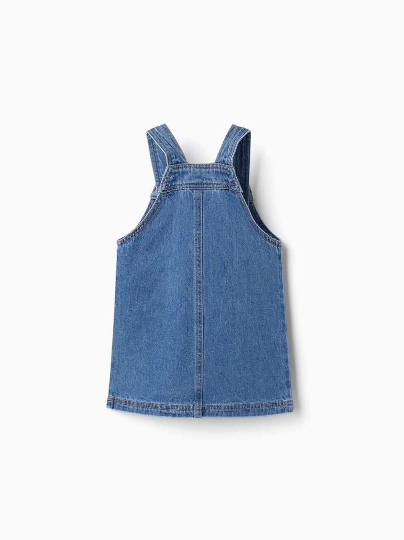 Vestido pichi vaquero con bordado de minnie Azul Azul - Kiabi