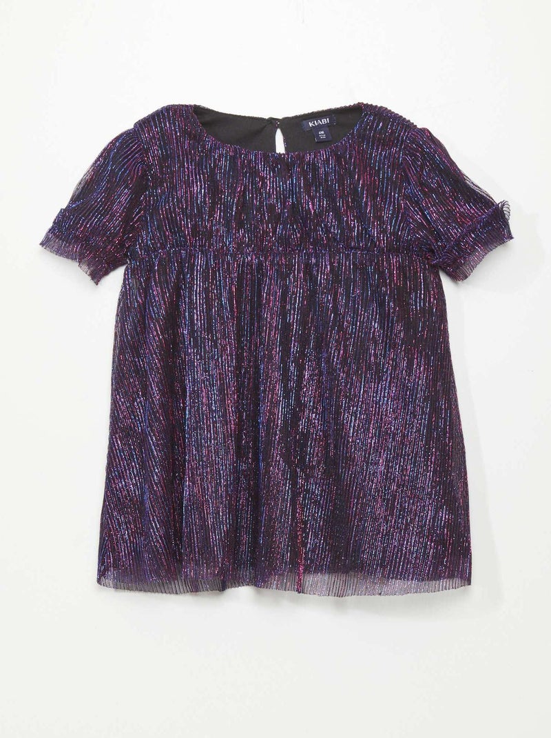 Vestido plisado PURPURA - Kiabi