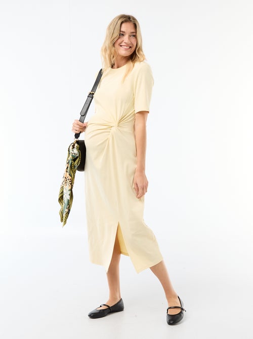 Vestido premamá con torsión frontal - Kiabi