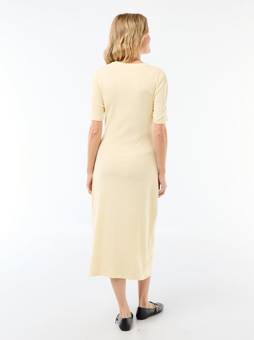 Vestido premamá con torsión frontal - Kiabi