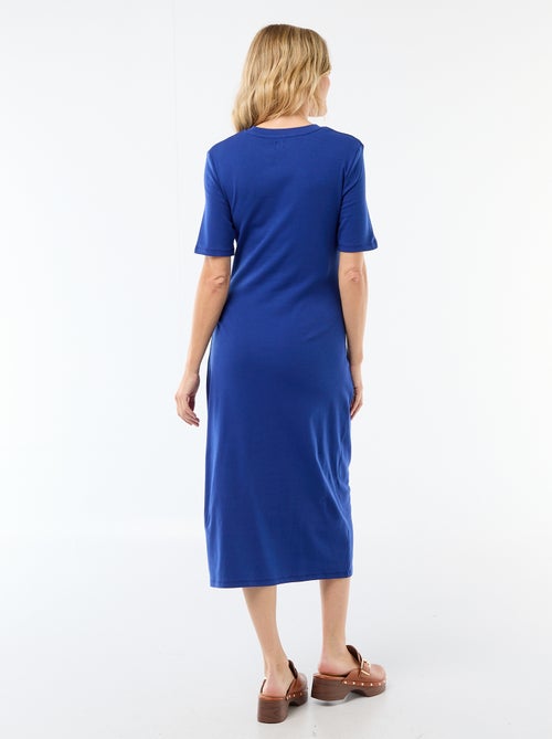 Vestido premamá con torsión frontal - Kiabi