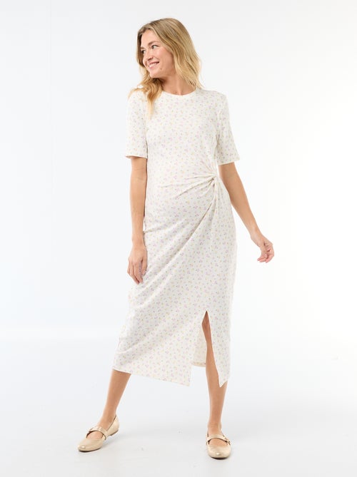 Vestido premamá con torsión frontal - Kiabi
