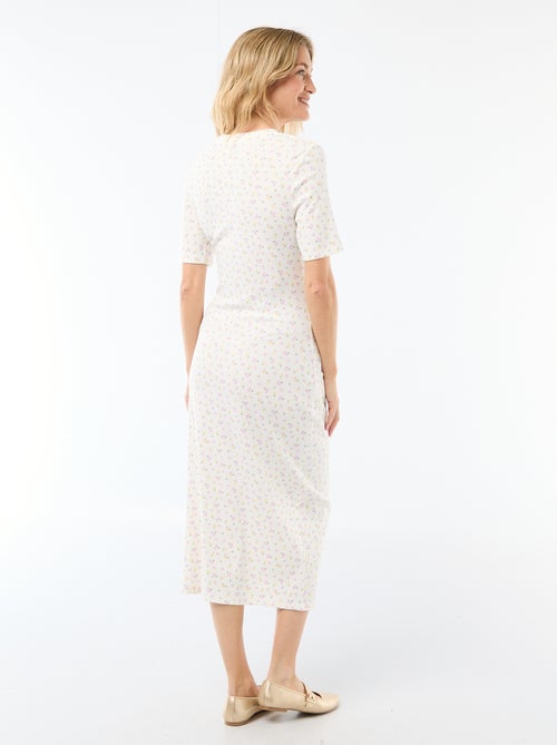 Vestido premamá con torsión frontal - Kiabi