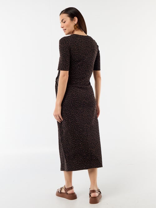 Vestido premamá con torsión frontal - Kiabi