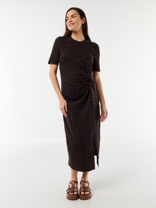 Vestido premamá con torsión frontal - Kiabi