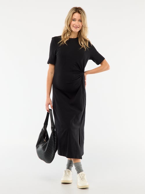 Vestido premamá con torsión frontal - Kiabi