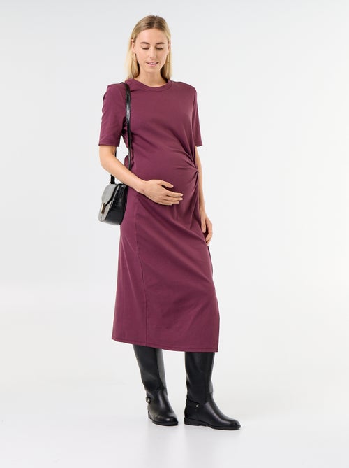 Vestido premamá con torsión frontal - Kiabi Vestido premamá con torsión frontal - Kiabi
