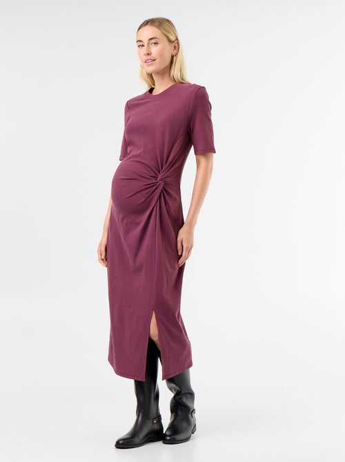 Vestido premamá con torsión frontal - Kiabi Vestido premamá con torsión frontal - Kiabi