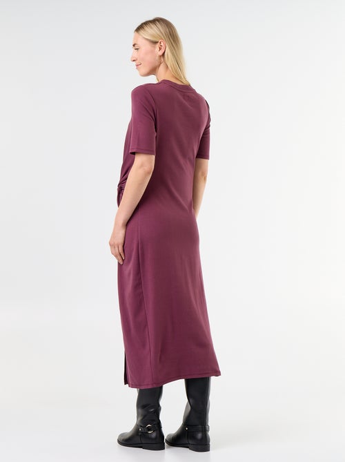 Vestido premamá con torsión frontal - Kiabi Vestido premamá con torsión frontal - Kiabi