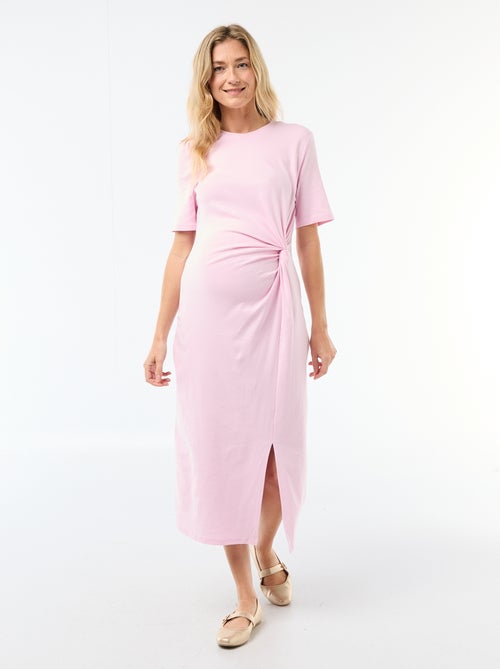 Vestido premamá con torsión frontal - Kiabi