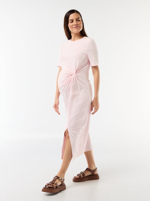 Vestido premamá con torsión frontal - Kiabi