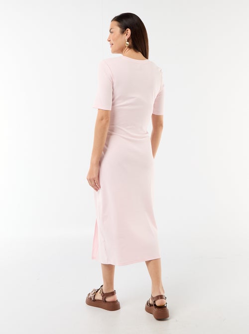 Vestido premamá con torsión frontal - Kiabi