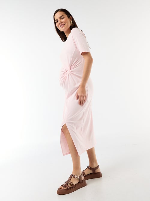 Vestido premamá con torsión frontal - Kiabi