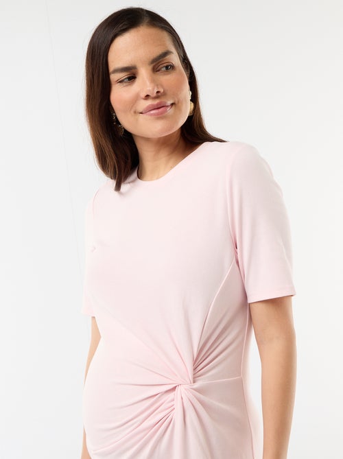 Vestido premamá con torsión frontal - Kiabi