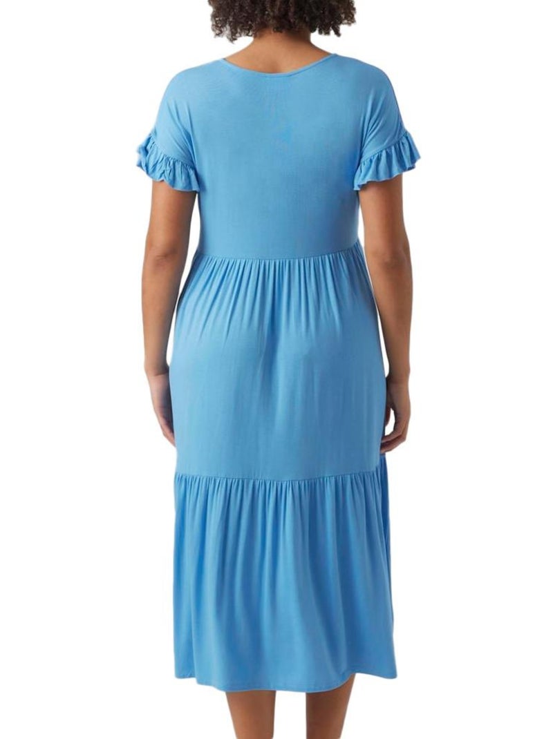 Vestido Premamá de Lactancia para Mujer Mamalicious Azul - Kiabi