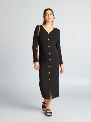 Vestido premamá de punto de canalé