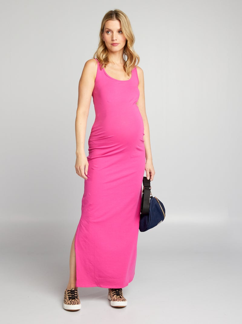 Vestido premamá largo ROSA - Kiabi
