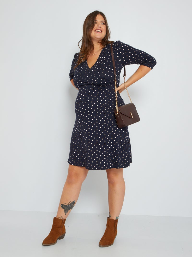 Vestido premamá vaporoso AZUL - Kiabi