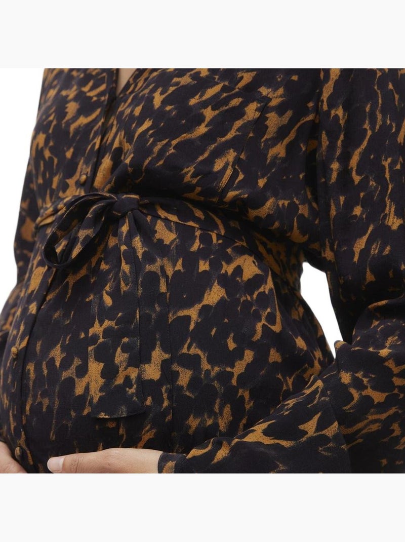 Vestido Premamá Vero Moda Marrón capuchino - Kiabi