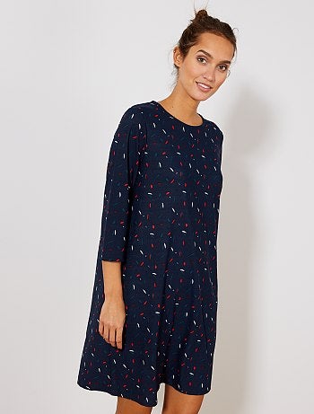 Vestido recto con manga 3/4 - Kiabi