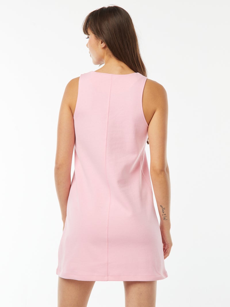 Vestido recto corto rosa - Kiabi
