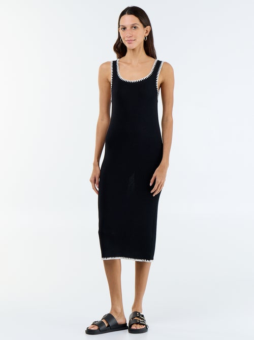 Vestido recto de punto - Kiabi