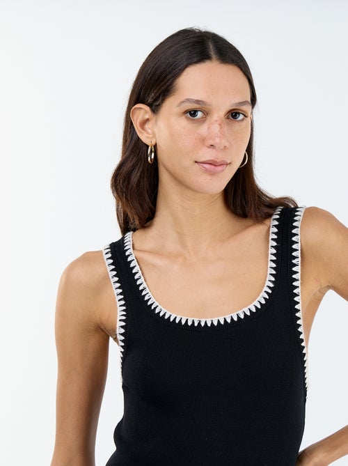 Vestido recto de punto - Kiabi