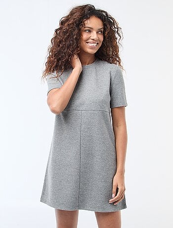 Vestido recto de punto suave