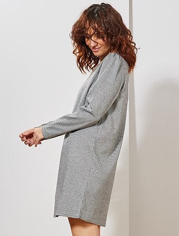 Vestido recto estampado 'pata de gallo' - Kiabi