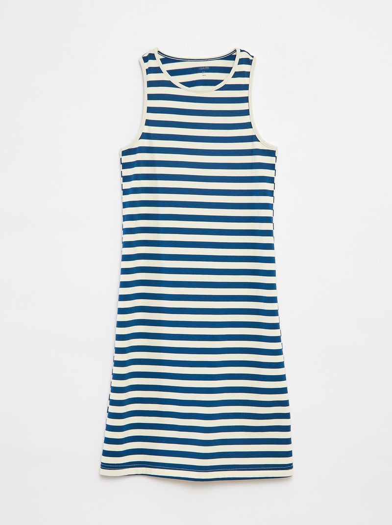 Vestido sin mangas con abertura en la espalda Azul - Kiabi