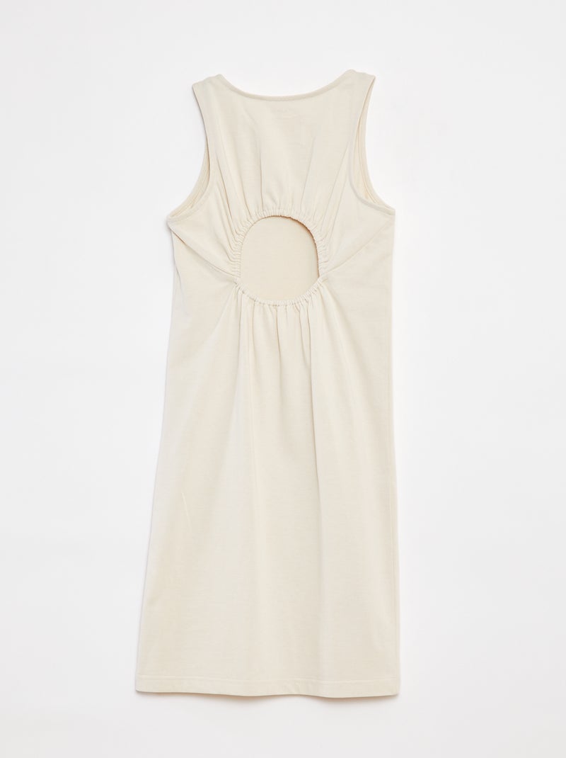 Vestido sin mangas con abertura en la espalda Beige - Kiabi
