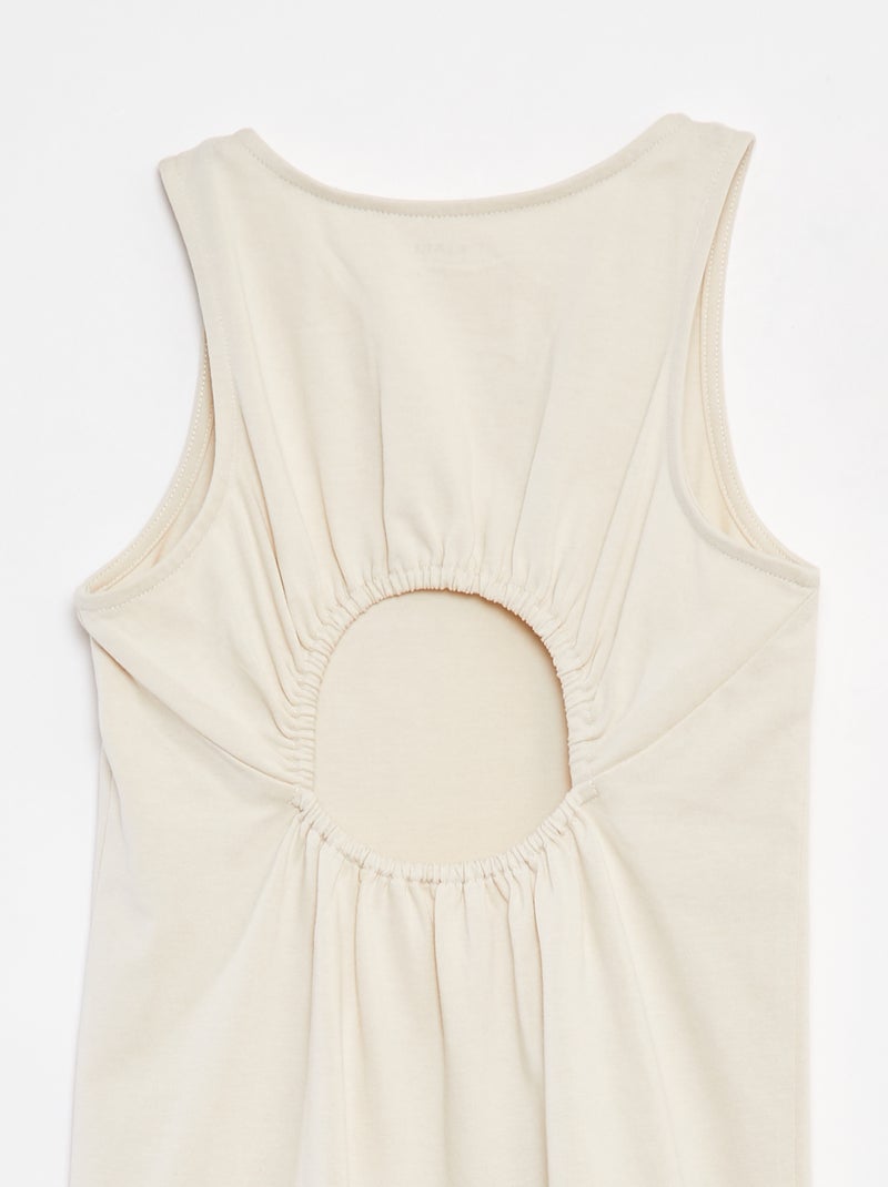 Vestido sin mangas con abertura en la espalda Beige - Kiabi