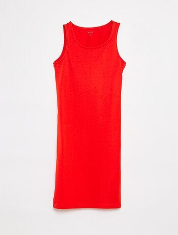 Vestido sin mangas con abertura en la espalda