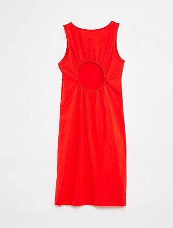 Vestido sin mangas con abertura en la espalda