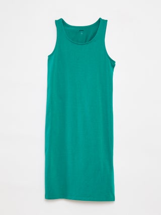 Vestido sin mangas con abertura en la espalda
