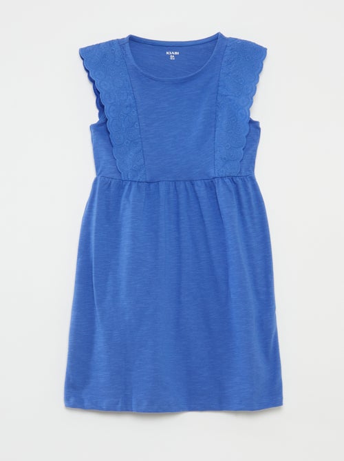 Vestido sin mangas con bordado inglés - Kiabi
