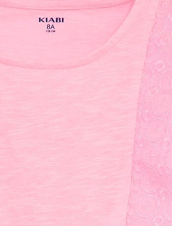Vestido sin mangas con bordado inglés