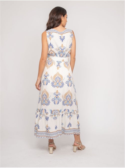 Vestido sin mangas con escote cruzado ILDEMA - Kiabi Vestido sin mangas con escote cruzado ILDEMA - Kiabi