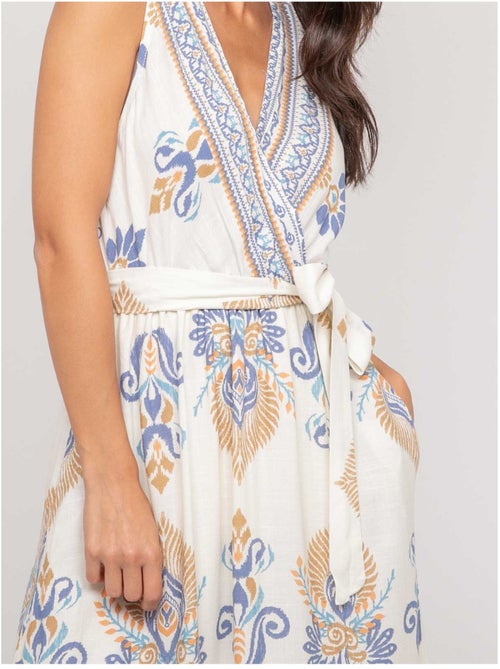 Vestido sin mangas con escote cruzado ILDEMA - Kiabi Vestido sin mangas con escote cruzado ILDEMA - Kiabi