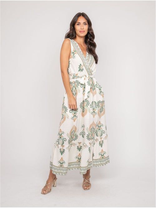 Vestido sin mangas con escote cruzado ILDEMA - Kiabi