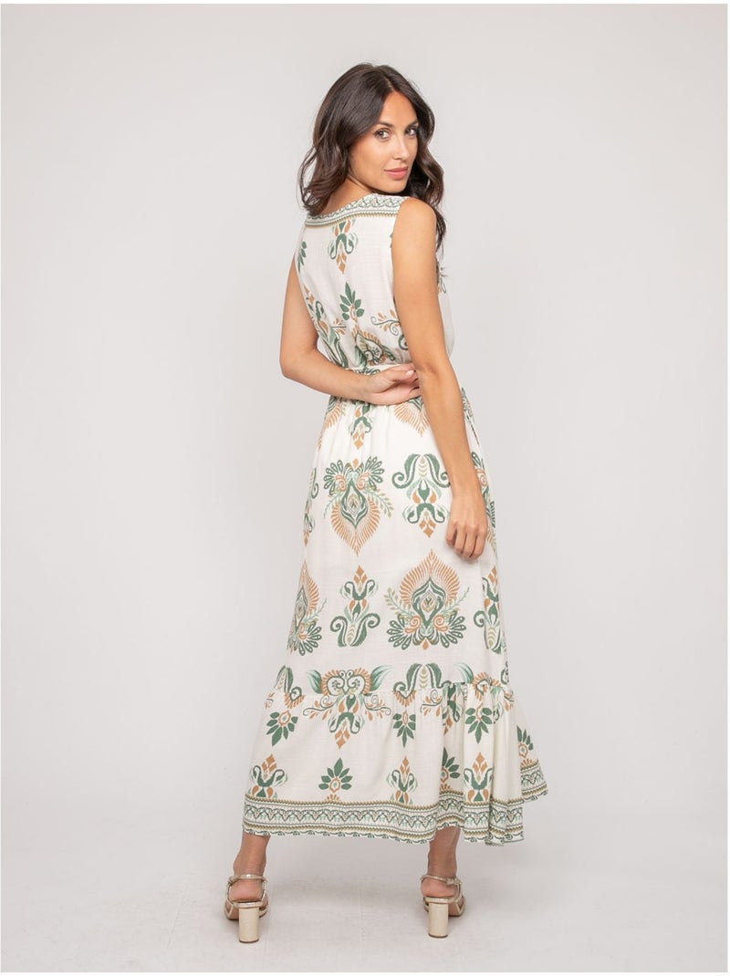 Vestido sin mangas con escote cruzado ILDEMA Verde - Kiabi
