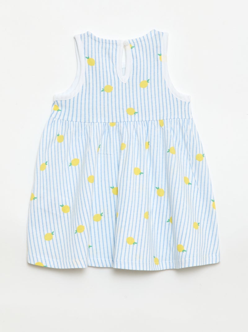 Vestido sin mangas con mensaje Azul - Kiabi