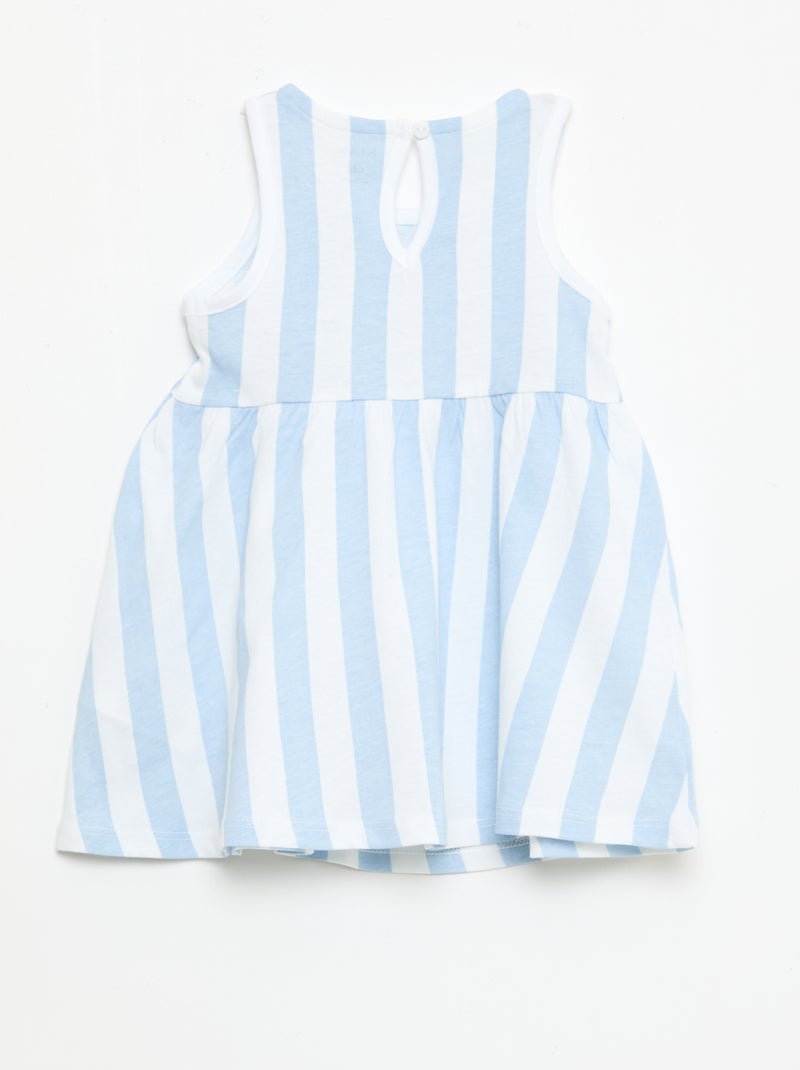 Vestido sin mangas con mensaje Azul - Kiabi