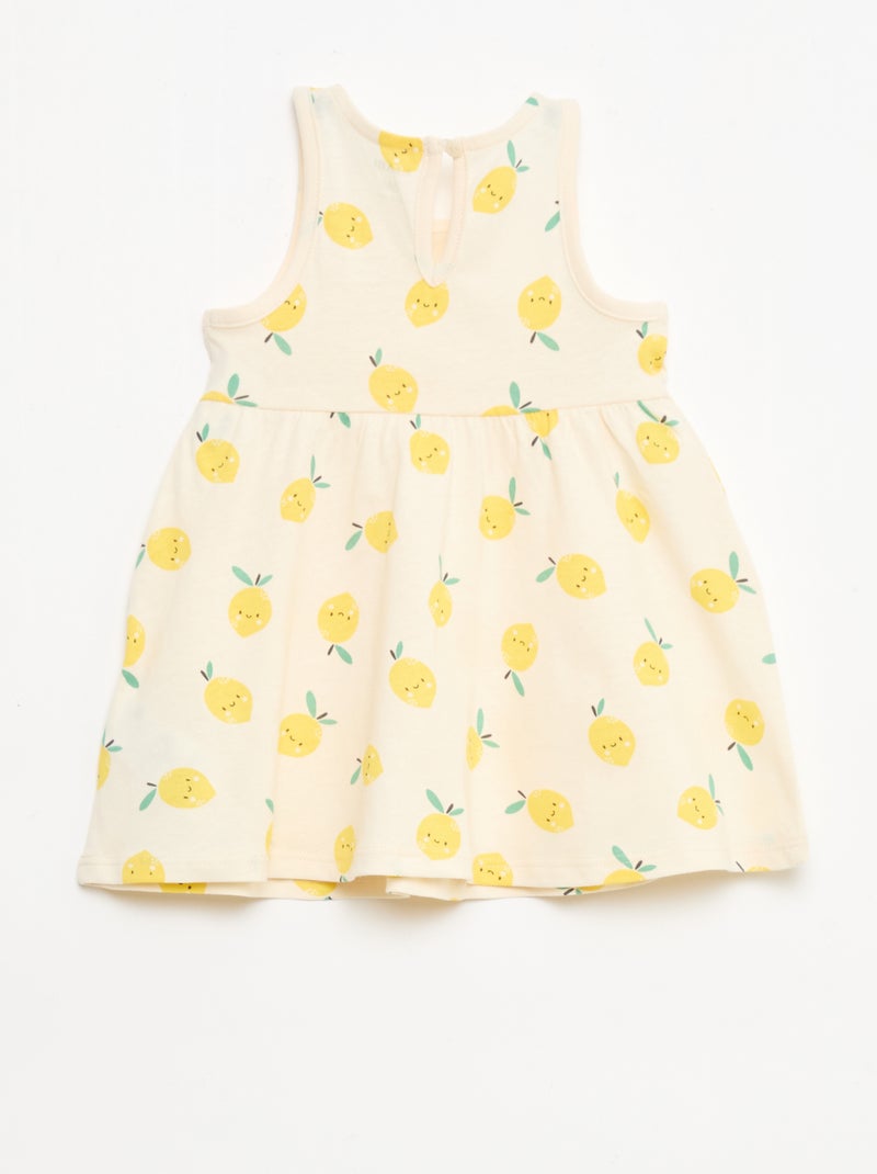 Vestido sin mangas con mensaje Blanco - Kiabi